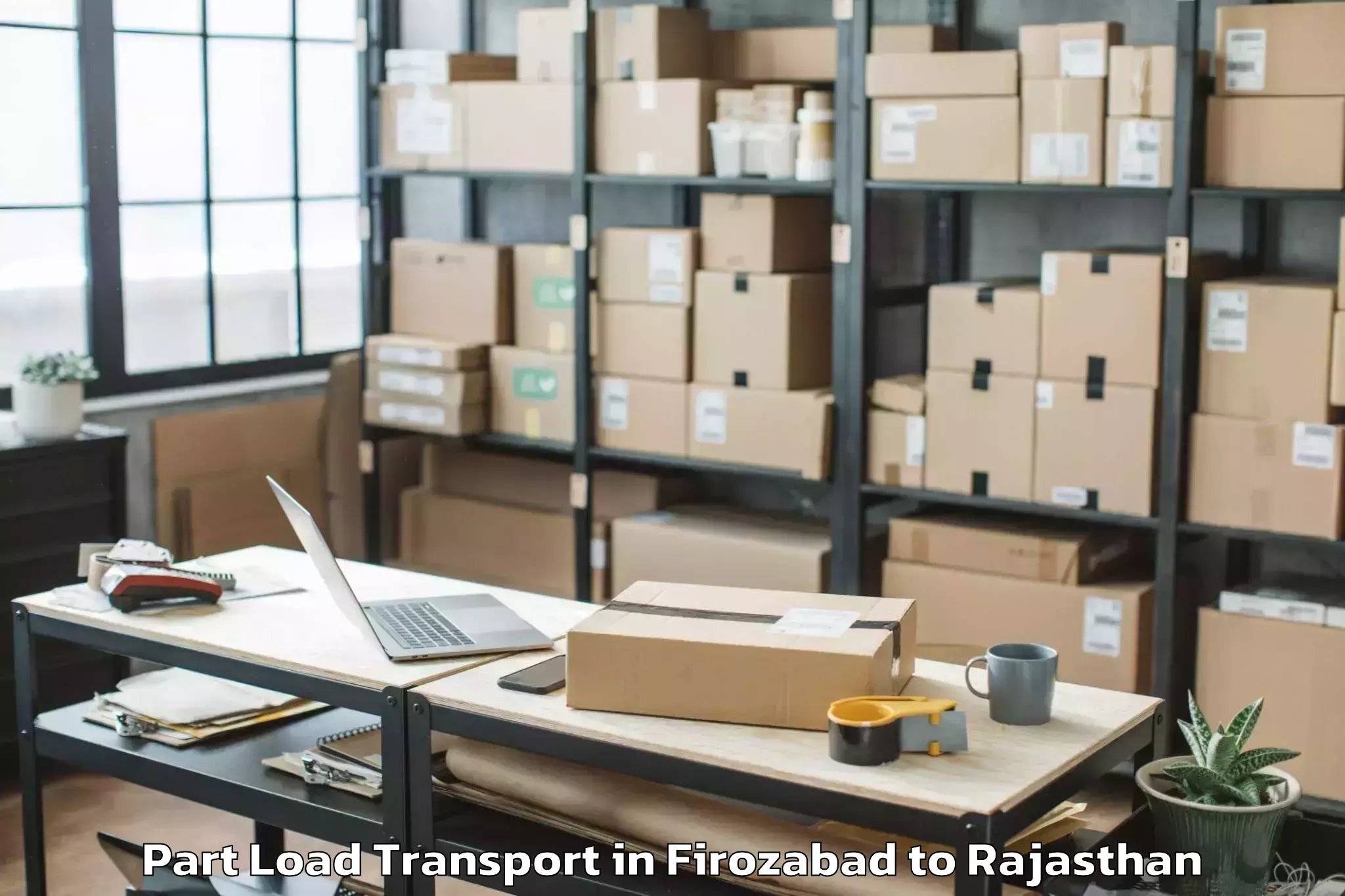 Firozabad to Kota Part Load Transport Booking